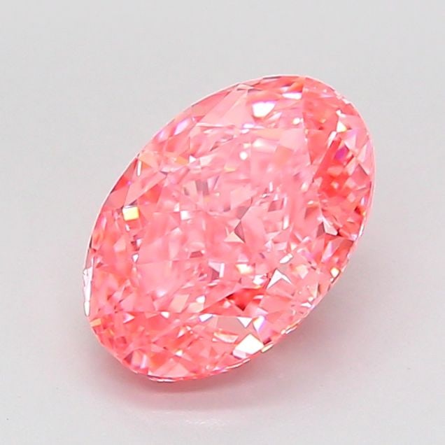 Loose Diamond - OVAL 2.52ct Fancy Vivid Pink VVS2: Loose Diamond - OVAL 2.52ct Fancy Vivid Pink VVS2 Source: This is a real non-mined Diamond that has been grown in a lab Shape: OVAL Carats: 2.52 Color: Fancy Vivid Pink Certification: IGI Video: