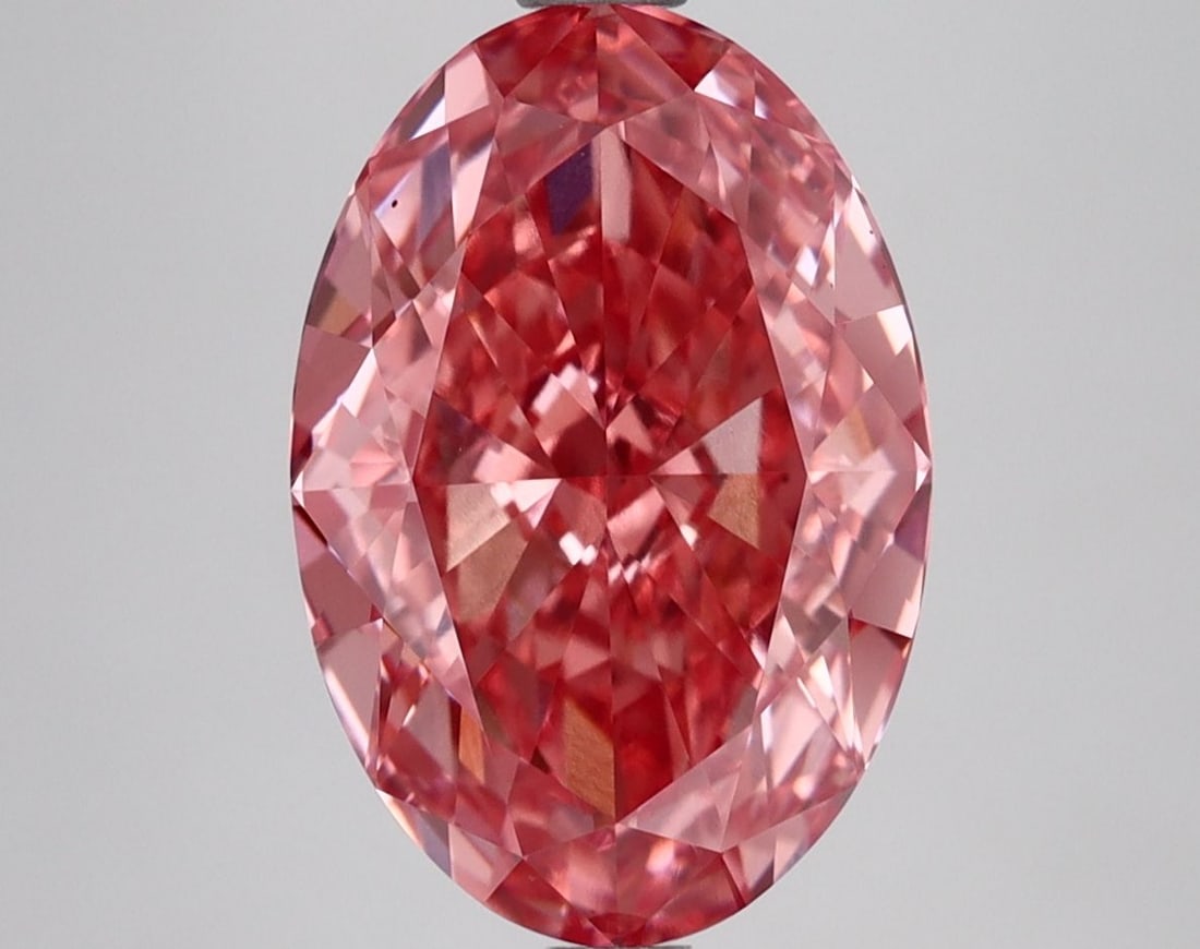 Loose Diamond - OVAL 4.74ct Fancy Vivid Pink VVS2: Loose Diamond - OVAL 4.74ct Fancy Vivid Pink VVS2 Source: This is a real non-mined Diamond that has been grown in a lab Shape: OVAL Carats: 4.74 Color: Fancy Vivid Pink Certification: IGI Video: