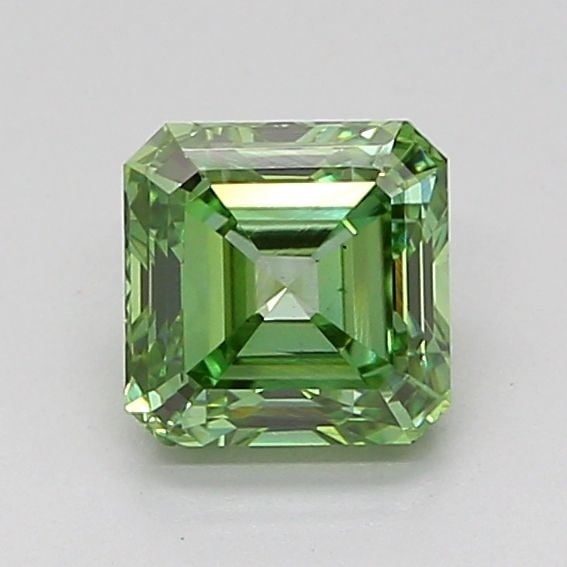 Loose Diamond - ASSCHER 1.0ct Fancy Vivid Green VS2: Loose Diamond - ASSCHER 1.0ct Fancy Vivid Green VS2 Source: This is a real non-mined Diamond that has been grown in a lab Shape: ASSCHER Carats: 1.0 Color: Fancy Vivid Green Certification: IGI Video: