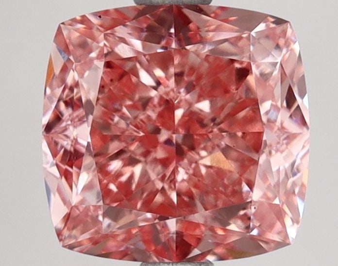 Loose Diamond - CUSHION MODIFIED 2.57ct Fancy Vivid Pink VS1: Loose Diamond - CUSHION MODIFIED 2.57ct Fancy Vivid Pink VS1 Source: This is a real non-mined Diamond that has been grown in a lab Shape: CUSHION MODIFIED Carats: 2.57 Color: Fancy Vivid Pink Certific