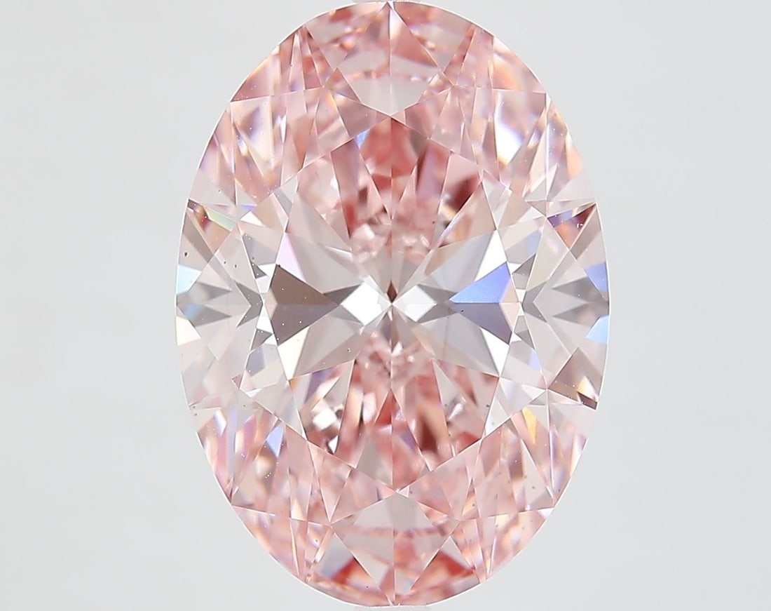 Loose Diamond - OVAL 8.55ct Fancy Vivid Pink VS2: Loose Diamond - OVAL 8.55ct Fancy Vivid Pink VS2 Source: This is a real non-mined Diamond that has been grown in a lab Shape: OVAL Carats: 8.55 Color: Fancy Vivid Pink Certification: IGI Video: