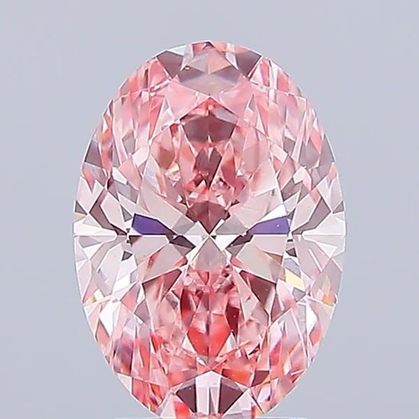 Loose Diamond - OVAL 3.07ct Fancy Vivid Pink VVS2: Loose Diamond - OVAL 3.07ct Fancy Vivid Pink VVS2 Source: This is a real non-mined Diamond that has been grown in a lab Shape: OVAL Carats: 3.07 Color: Fancy Vivid Pink Certification: IGI Video: