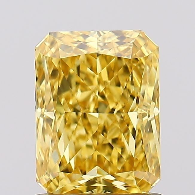 Loose Diamond - RADIANT 1.34ct Fancy Vivid Yellow VS1: Loose Diamond - RADIANT 1.34ct Fancy Vivid Yellow VS1 Source: This is a real non-mined Diamond that has been grown in a lab Shape: RADIANT Carats: 1.34 Color: Fancy Vivid Yellow Certification: IGI Vid