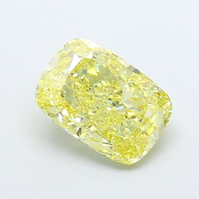 Loose Diamond - CUSHION MODIFIED 4.54ct Fancy Yellow VVS2: Loose Diamond - CUSHION MODIFIED 4.54ct Fancy Yellow VVS2 Source: This is a real non-mined Diamond that has been grown in a lab Shape: CUSHION MODIFIED Carats: 4.54 Color: Fancy Yellow Certification: