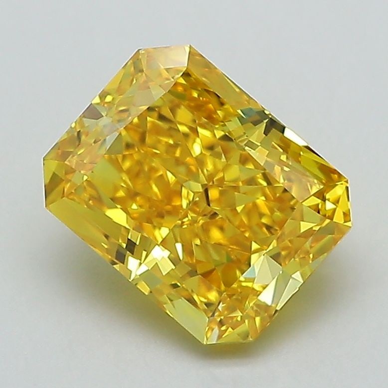 Loose Diamond - RADIANT 2.11ct Fancy Vivid Yellow VS1: Loose Diamond - RADIANT 2.11ct Fancy Vivid Yellow VS1 Source: This is a real non-mined Diamond that has been grown in a lab Shape: RADIANT Carats: 2.11 Color: Fancy Vivid Yellow Certification: IGI Vid