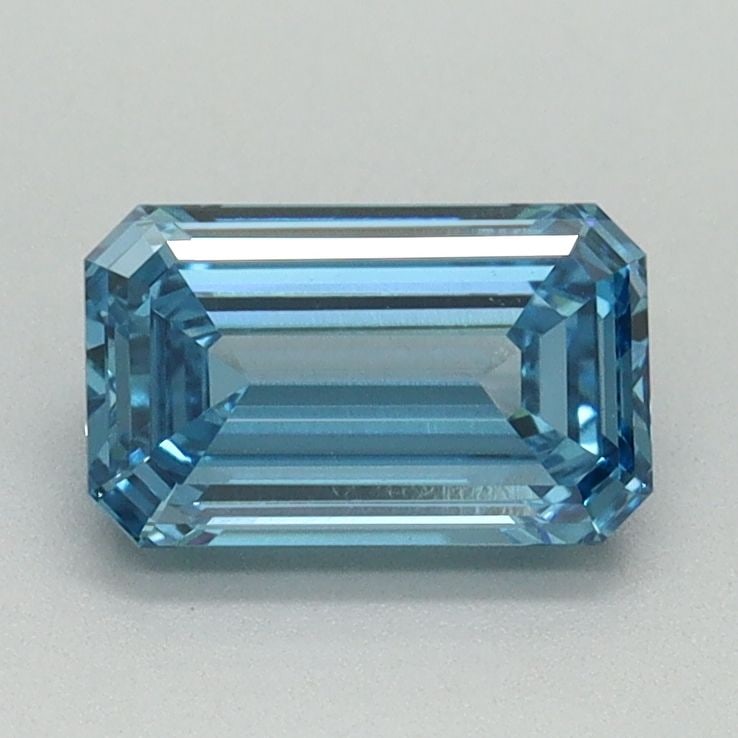 Loose Diamond - EMERALD 1.05ct Fancy Vivid Blue VVS2: Loose Diamond - EMERALD 1.05ct Fancy Vivid Blue VVS2 Source: This is a real non-mined Diamond that has been grown in a lab Shape: EMERALD Carats: 1.05 Color: Fancy Vivid Blue Certification: IGI Video: