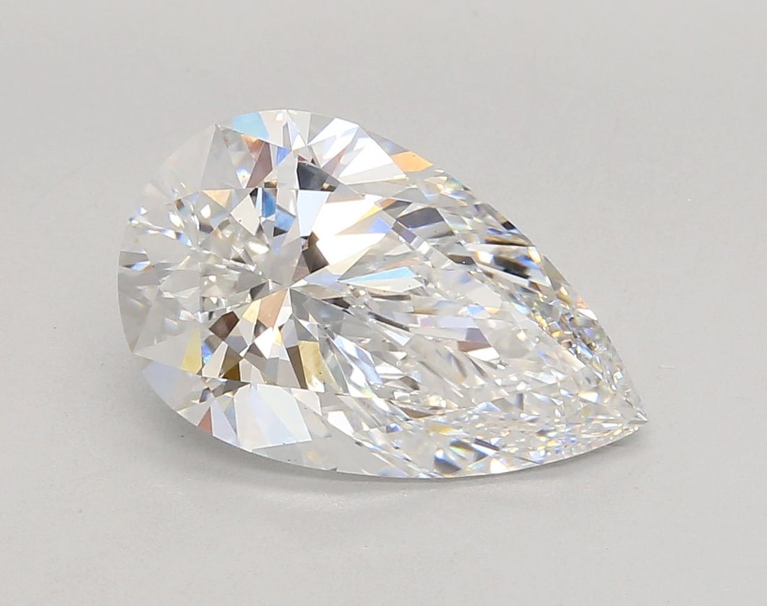 Loose Diamond - PEAR 4.54ct D VS2: Loose Diamond - PEAR 4.54ct D VS2 Source: This is a real non-mined Diamond that has been grown in a lab Shape: PEAR Carats: 4.54 Color: D Clarity: VS2 Certification: IGI Video:
