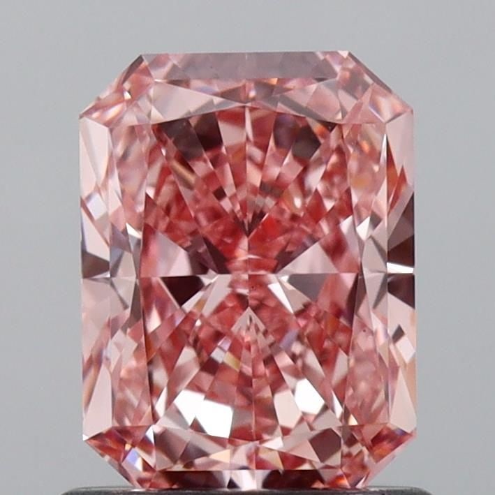 Loose Diamond - RADIANT 1.0ct Fancy Vivid Pink VS1: Loose Diamond - RADIANT 1.0ct Fancy Vivid Pink VS1 Source: This is a real non-mined Diamond that has been grown in a lab Shape: RADIANT Carats: 1.0 Color: Fancy Vivid Pink Certification: IGI Video: