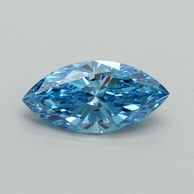 Loose Diamond - MARQUISE 0.52ct Fancy Vivid Blue VS1: Loose Diamond - MARQUISE 0.52ct Fancy Vivid Blue VS1 Source: This is a real non-mined Diamond that has been grown in a lab Shape: MARQUISE Carats: 0.52 Color: Fancy Vivid Blue Certification: IGI Video