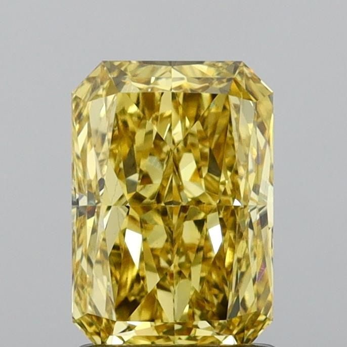 Loose Diamond - RADIANT 1.57ct Fancy Vivid Yellow VS1: Loose Diamond - RADIANT 1.57ct Fancy Vivid Yellow VS1 Source: This is a real non-mined Diamond that has been grown in a lab Shape: RADIANT Carats: 1.57 Color: Fancy Vivid Yellow Certification: IGI Vid