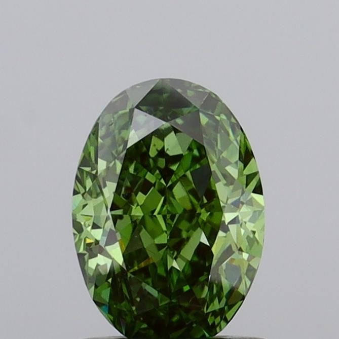 Loose Diamond - OVAL 1.09ct Fancy Vivid Green VS2: Loose Diamond - OVAL 1.09ct Fancy Vivid Green VS2 Source: This is a real non-mined Diamond that has been grown in a lab Shape: OVAL Carats: 1.09 Color: Fancy Vivid Green Certification: IGI Video: