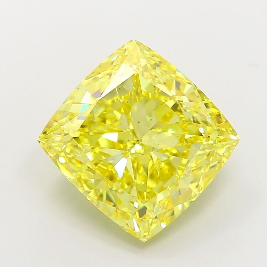 Loose Diamond - CUSHION MODIFIED 8.03ct Fancy Vivid Yellow VS2: Loose Diamond - CUSHION MODIFIED 8.03ct Fancy Vivid Yellow VS2 Source: This is a real non-mined Diamond that has been grown in a lab Shape: CUSHION MODIFIED Carats: 8.03 Color: Fancy Vivid Yellow Cert