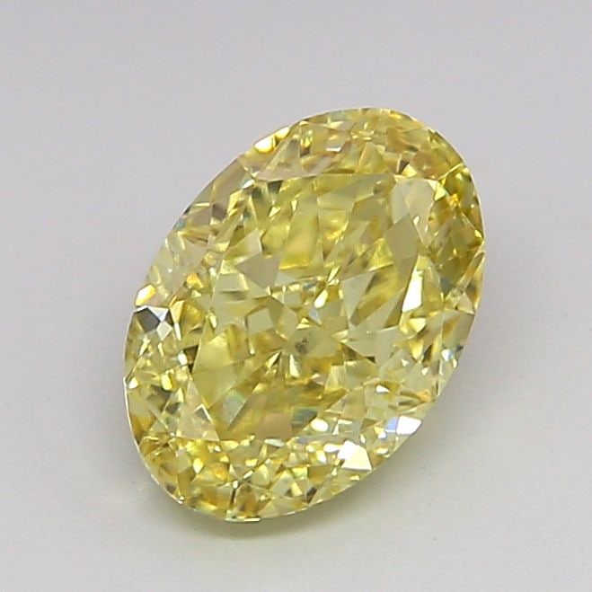 Loose Diamond - OVAL 1.53ct Fancy Intense Yellow VS2: Loose Diamond - OVAL 1.53ct Fancy Intense Yellow VS2 Source: This is a real non-mined Diamond that has been grown in a lab Shape: OVAL Carats: 1.53 Color: Fancy Intense Yellow Certification: IGI Video