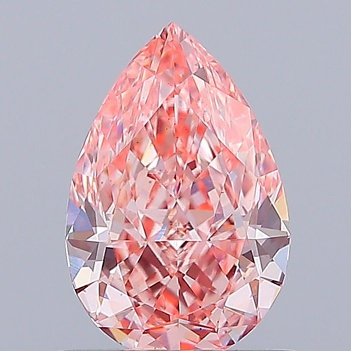 Loose Diamond - PEAR 1.14ct Fancy Vivid Pink VS2: Loose Diamond - PEAR 1.14ct Fancy Vivid Pink VS2 Source: This is a real non-mined Diamond that has been grown in a lab Shape: PEAR Carats: 1.14 Color: Fancy Vivid Pink Certification: IGI Video: