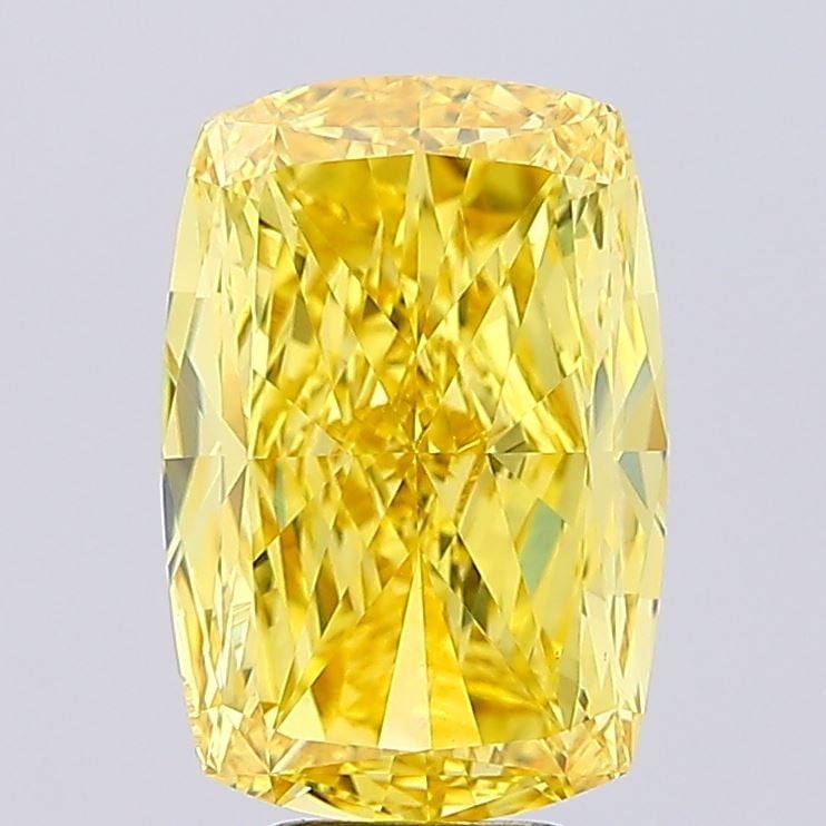 Loose Diamond - CUSHION MODIFIED 8.54ct Fancy Vivid Yellow VS1: Loose Diamond - CUSHION MODIFIED 8.54ct Fancy Vivid Yellow VS1 Source: This is a real non-mined Diamond that has been grown in a lab Shape: CUSHION MODIFIED Carats: 8.54 Color: Fancy Vivid Yellow Cert