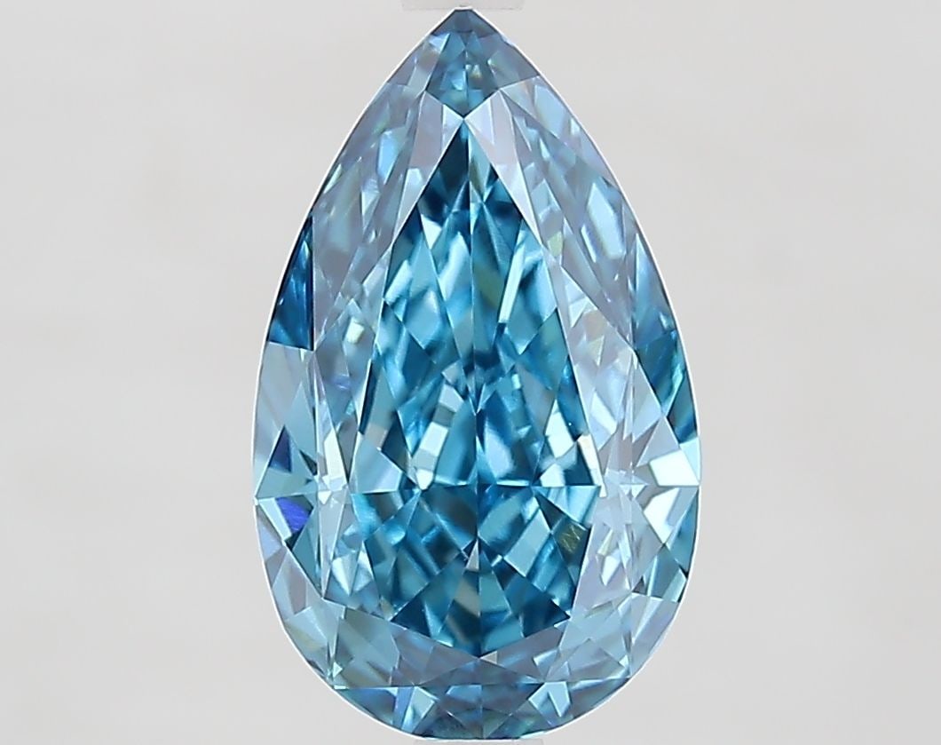 Loose Diamond - PEAR 3.07ct Fancy Vivid Blue VVS2: Loose Diamond - PEAR 3.07ct Fancy Vivid Blue VVS2 Source: This is a real non-mined Diamond that has been grown in a lab Shape: PEAR Carats: 3.07 Color: Fancy Vivid Blue Certification: IGI Video: