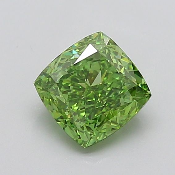 Loose Diamond - CUSHION MODIFIED 1.67ct Fancy Vivid Green VS2: Loose Diamond - CUSHION MODIFIED 1.67ct Fancy Vivid Green VS2 Source: This is a real non-mined Diamond that has been grown in a lab Shape: CUSHION MODIFIED Carats: 1.67 Color: Fancy Vivid Green Certif