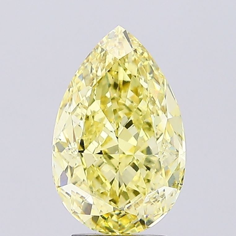 Loose Diamond - PEAR 4.41ct Fancy Intense Yellow VS2: Loose Diamond - PEAR 4.41ct Fancy Intense Yellow VS2 Source: This is a real non-mined Diamond that has been grown in a lab Shape: PEAR Carats: 4.41 Color: Fancy Intense Yellow Certification: IGI Video