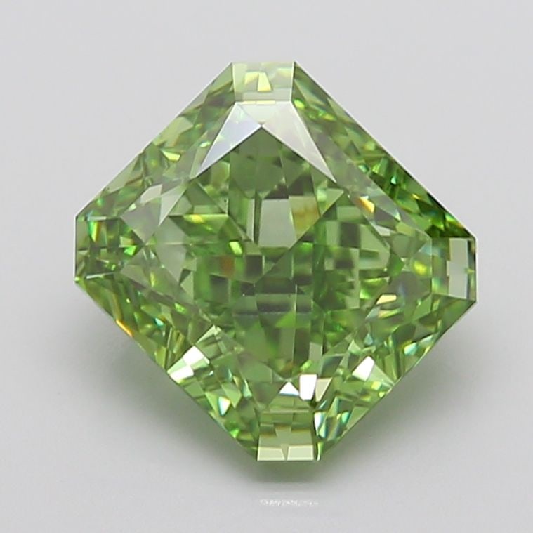 Loose Diamond - RADIANT 6.37ct Fancy Vivid Green VS1: Loose Diamond - RADIANT 6.37ct Fancy Vivid Green VS1 Source: This is a real non-mined Diamond that has been grown in a lab Shape: RADIANT Carats: 6.37 Color: Fancy Vivid Green Certification: IGI Video