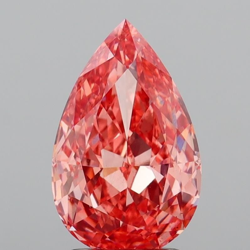 Loose Diamond - PEAR 3.09ct Fancy Vivid Pink VS2: Loose Diamond - PEAR 3.09ct Fancy Vivid Pink VS2 Source: This is a real non-mined Diamond that has been grown in a lab Shape: PEAR Carats: 3.09 Color: Fancy Vivid Pink Certification: IGI Video: