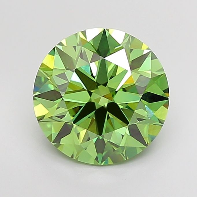 Ideal Loose Diamond - ROUND 5.51ct Fancy Vivid Green VVS2: Ideal Loose Diamond - ROUND 5.51ct Fancy Vivid Green VVS2 Source: This is a real non-mined Diamond that has been grown in a lab Shape: ROUND Carats: 5.51 Color: Fancy Vivid Green Certification: IGI Vi