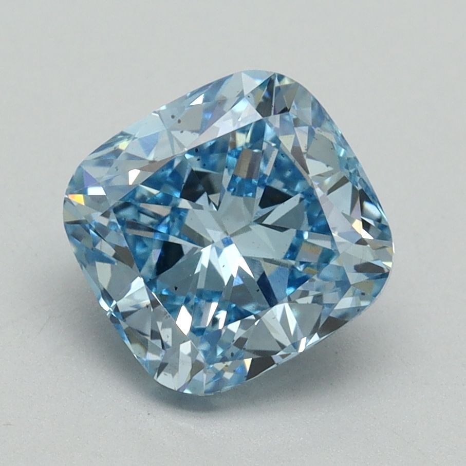 Loose Diamond - CUSHION BRILLIANT 2.04ct Fancy Vivid Blue SI1: Loose Diamond - CUSHION BRILLIANT 2.04ct Fancy Vivid Blue SI1 Source: This is a real non-mined Diamond that has been grown in a lab Shape: CUSHION BRILLIANT Carats: 2.04 Color: Fancy Vivid Blue Certif