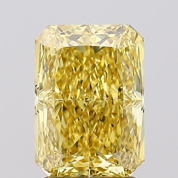 Loose Diamond - RADIANT 2.55ct Fancy Vivid Yellow VS1: Loose Diamond - RADIANT 2.55ct Fancy Vivid Yellow VS1 Source: This is a real non-mined Diamond that has been grown in a lab Shape: RADIANT Carats: 2.55 Color: Fancy Vivid Yellow Certification: IGI Vid