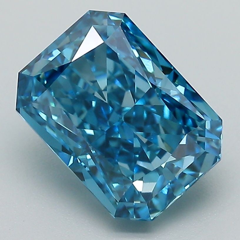 Loose Diamond - RADIANT 3.1ct Fancy Vivid Blue VVS2: Loose Diamond - RADIANT 3.1ct Fancy Vivid Blue VVS2 Source: This is a real non-mined Diamond that has been grown in a lab Shape: RADIANT Carats: 3.1 Color: Fancy Vivid Blue Certification: IGI Video: