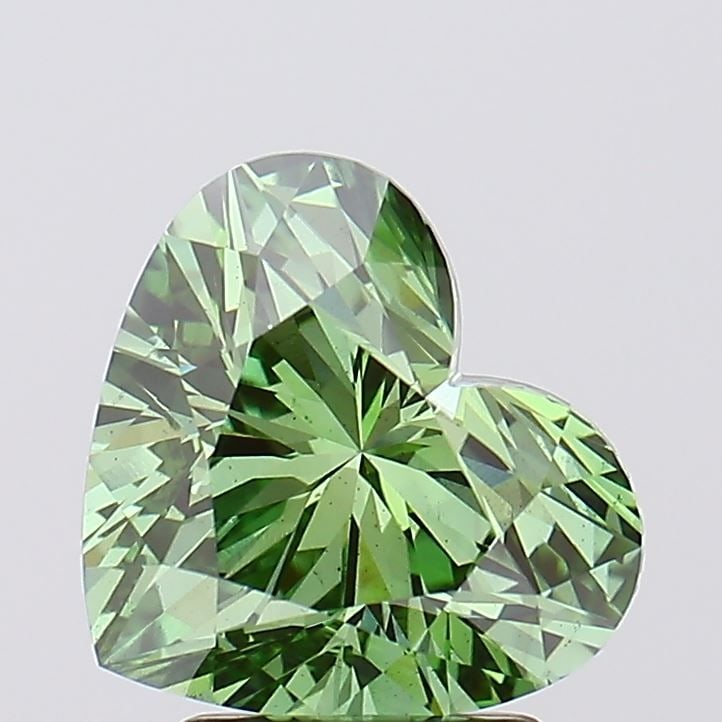 Loose Diamond - HEART 2.7ct Fancy Vivid Green VS2: Loose Diamond - HEART 2.7ct Fancy Vivid Green VS2 Source: This is a real non-mined Diamond that has been grown in a lab Shape: HEART Carats: 2.7 Color: Fancy Vivid Green Certification: IGI Video: