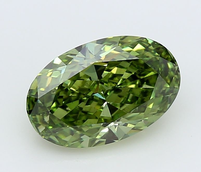 Loose Diamond - OVAL 1.68ct Fancy Vivid Green VS2: Loose Diamond - OVAL 1.68ct Fancy Vivid Green VS2 Source: This is a real non-mined Diamond that has been grown in a lab Shape: OVAL Carats: 1.68 Color: Fancy Vivid Green Certification: IGI Video:
