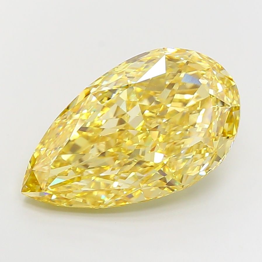 Loose Diamond - PEAR 16.08ct Fancy Vivid Yellow VVS2: Loose Diamond - PEAR 16.08ct Fancy Vivid Yellow VVS2 Source: This is a real non-mined Diamond that has been grown in a lab Shape: PEAR Carats: 16.08 Color: Fancy Vivid Yellow Certification: IGI Video: