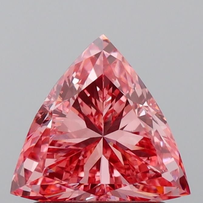 Loose Diamond - TRIANGULAR 1.02ct Fancy Vivid Pink VS1: Loose Diamond - TRIANGULAR 1.02ct Fancy Vivid Pink VS1 Source: This is a real non-mined Diamond that has been grown in a lab Shape: TRIANGULAR Carats: 1.02 Color: Fancy Vivid Pink Certification: IGI V
