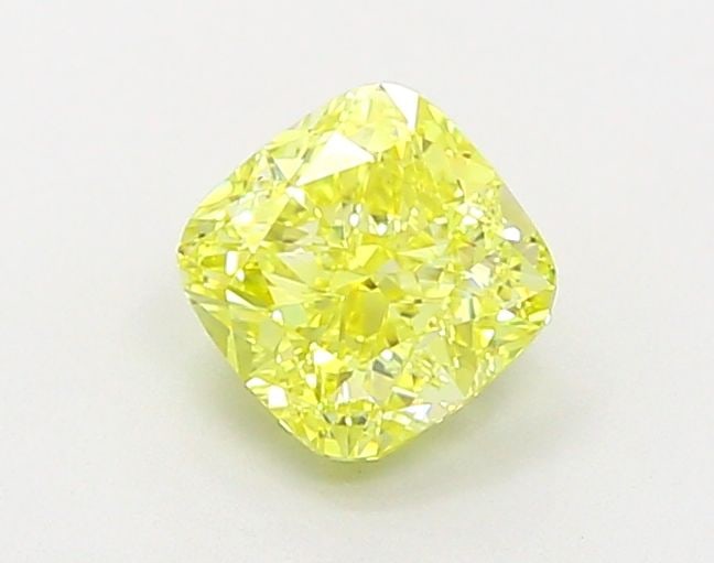 Loose Diamond - CUSHION MODIFIED 1.14ct Fancy Vivid Yellow VVS1: Loose Diamond - CUSHION MODIFIED 1.14ct Fancy Vivid Yellow VVS1 Source: This is a real non-mined Diamond that has been grown in a lab Shape: CUSHION MODIFIED Carats: 1.14 Color: Fancy Vivid Yellow Cer