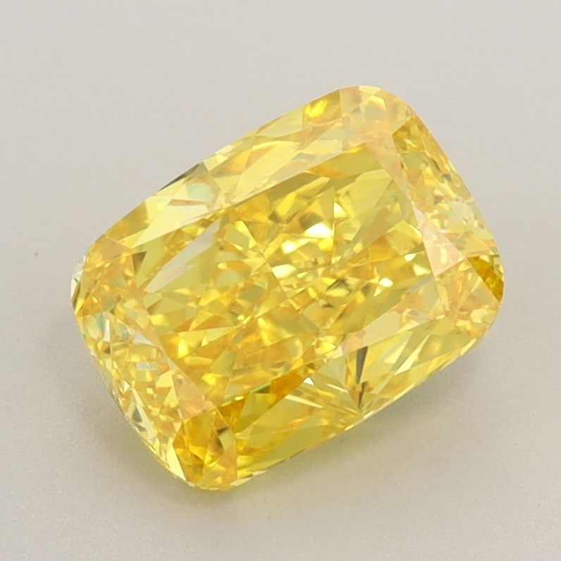 Loose Diamond - CUSHION MODIFIED 1.5ct Fancy Vivid Yellow VS1: Loose Diamond - CUSHION MODIFIED 1.5ct Fancy Vivid Yellow VS1 Source: This is a real non-mined Diamond that has been grown in a lab Shape: CUSHION MODIFIED Carats: 1.5 Color: Fancy Vivid Yellow Certif