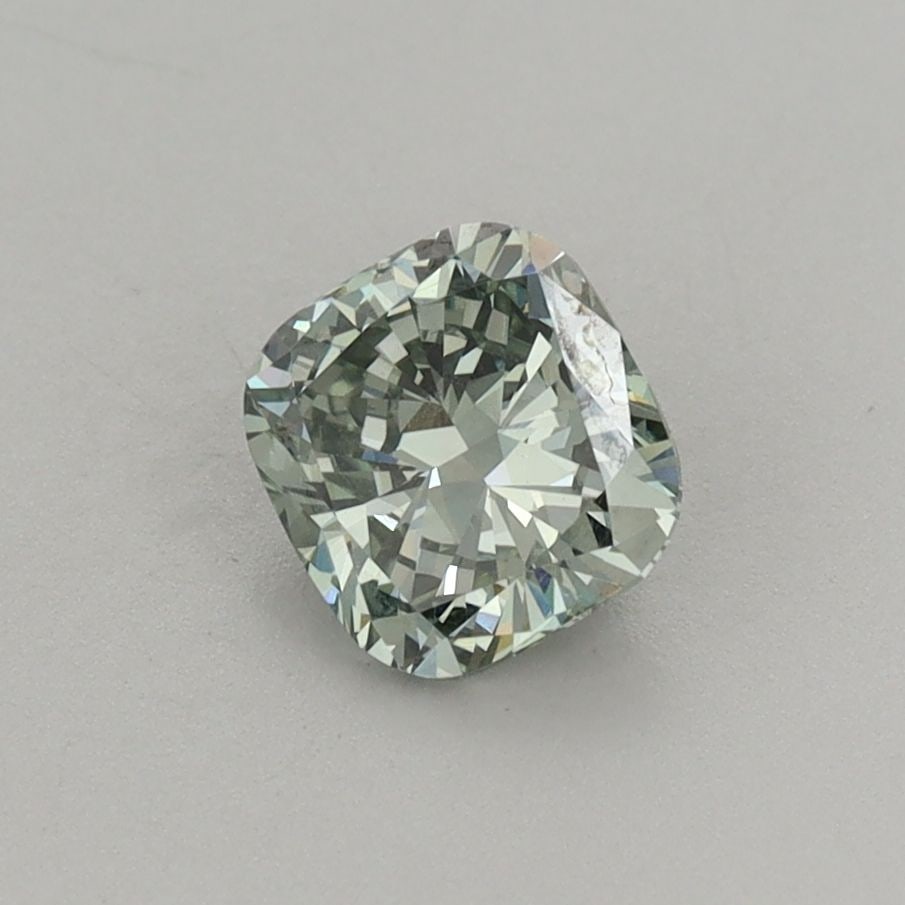 Loose Diamond - CUSHION MODIFIED 0.79ct Fancy Vivid Green VVS2: Loose Diamond - CUSHION MODIFIED 0.79ct Fancy Vivid Green VVS2 Source: This is a real non-mined Diamond that has been grown in a lab Shape: CUSHION MODIFIED Carats: 0.79 Color: Fancy Vivid Green Certi