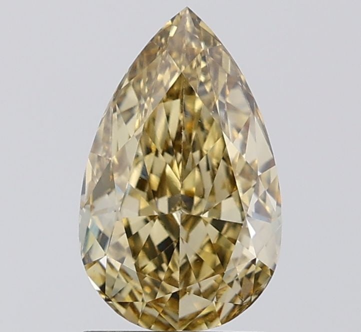Loose Diamond - PEAR 1.98ct Fancy Gray Yellow VS1: Loose Diamond - PEAR 1.98ct Fancy Gray Yellow VS1 Source: This is a real non-mined Diamond that has been grown in a lab Shape: PEAR Carats: 1.98 Color: Fancy Gray Yellow Certification: IGI Additional