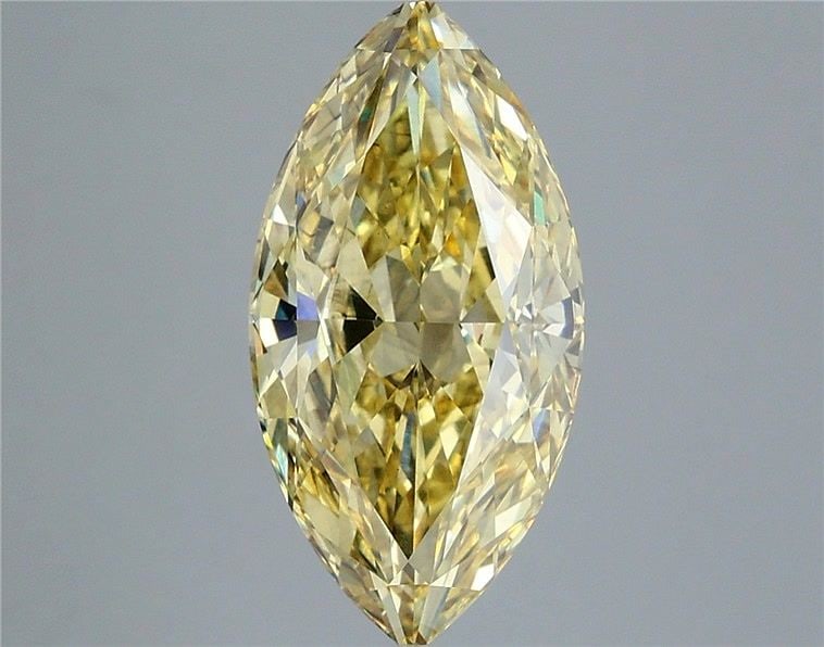 Loose Diamond - MARQUISE 5.16ct Fancy Intense Yellow VS2: Loose Diamond - MARQUISE 5.16ct Fancy Intense Yellow VS2 Source: This is a real non-mined Diamond that has been grown in a lab Shape: MARQUISE Carats: 5.16 Color: Fancy Intense Yellow Certification: I