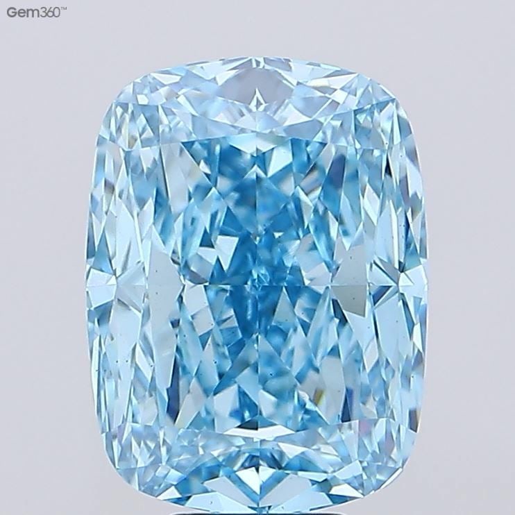 Loose Diamond - CUSHION MODIFIED 10.11ct Fancy Vivid Blue VS1: Loose Diamond - CUSHION MODIFIED 10.11ct Fancy Vivid Blue VS1 Source: This is a real non-mined Diamond that has been grown in a lab Shape: CUSHION MODIFIED Carats: 10.11 Color: Fancy Vivid Blue Certif