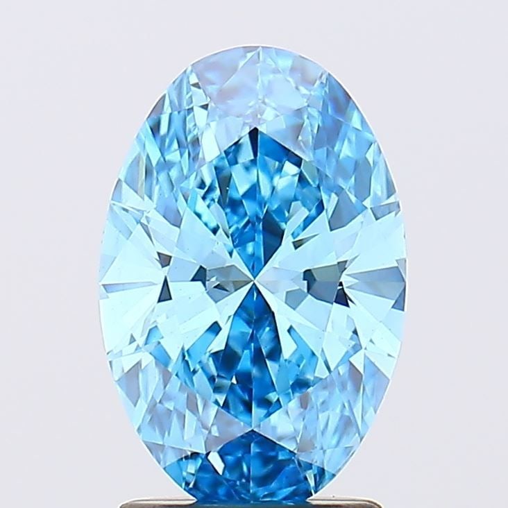 Loose Diamond - OVAL 1.76ct Fancy Vivid Blue VS1: Loose Diamond - OVAL 1.76ct Fancy Vivid Blue VS1 Source: This is a real non-mined Diamond that has been grown in a lab Shape: OVAL Carats: 1.76 Color: Fancy Vivid Blue Certification: IGI Video: