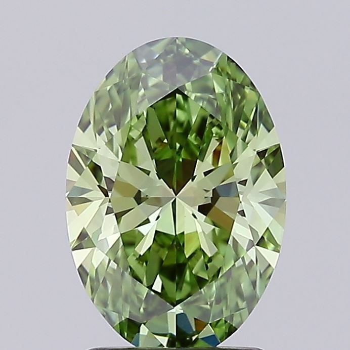 Loose Diamond - OVAL 2.08ct Fancy Vivid Green VS1: Loose Diamond - OVAL 2.08ct Fancy Vivid Green VS1 Source: This is a real non-mined Diamond that has been grown in a lab Shape: OVAL Carats: 2.08 Color: Fancy Vivid Green Certification: IGI Video: