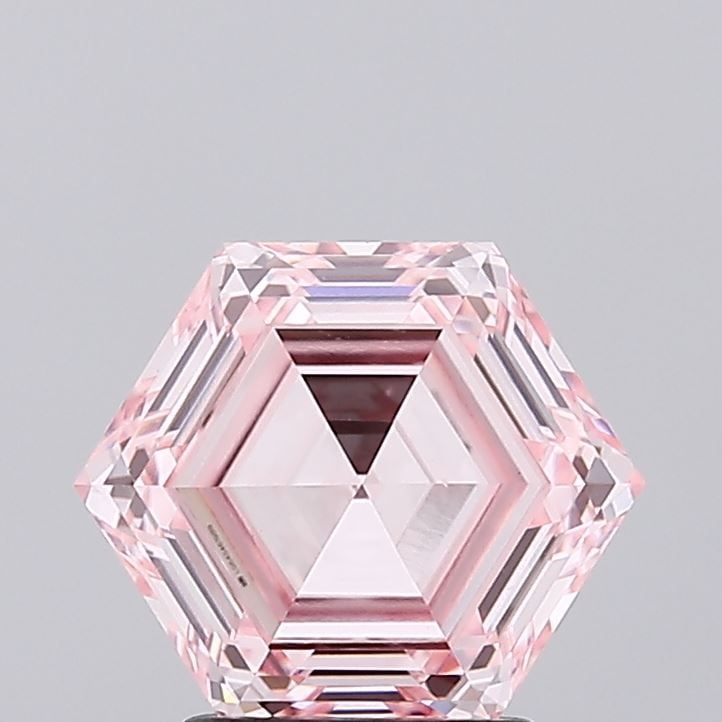 Loose Diamond - HEXAGONAL 2.24ct Fancy Intense Pink VS1: Loose Diamond - HEXAGONAL 2.24ct Fancy Intense Pink VS1 Source: This is a real non-mined Diamond that has been grown in a lab Shape: HEXAGONAL Carats: 2.24 Color: Fancy Intense Pink Certification: IGI