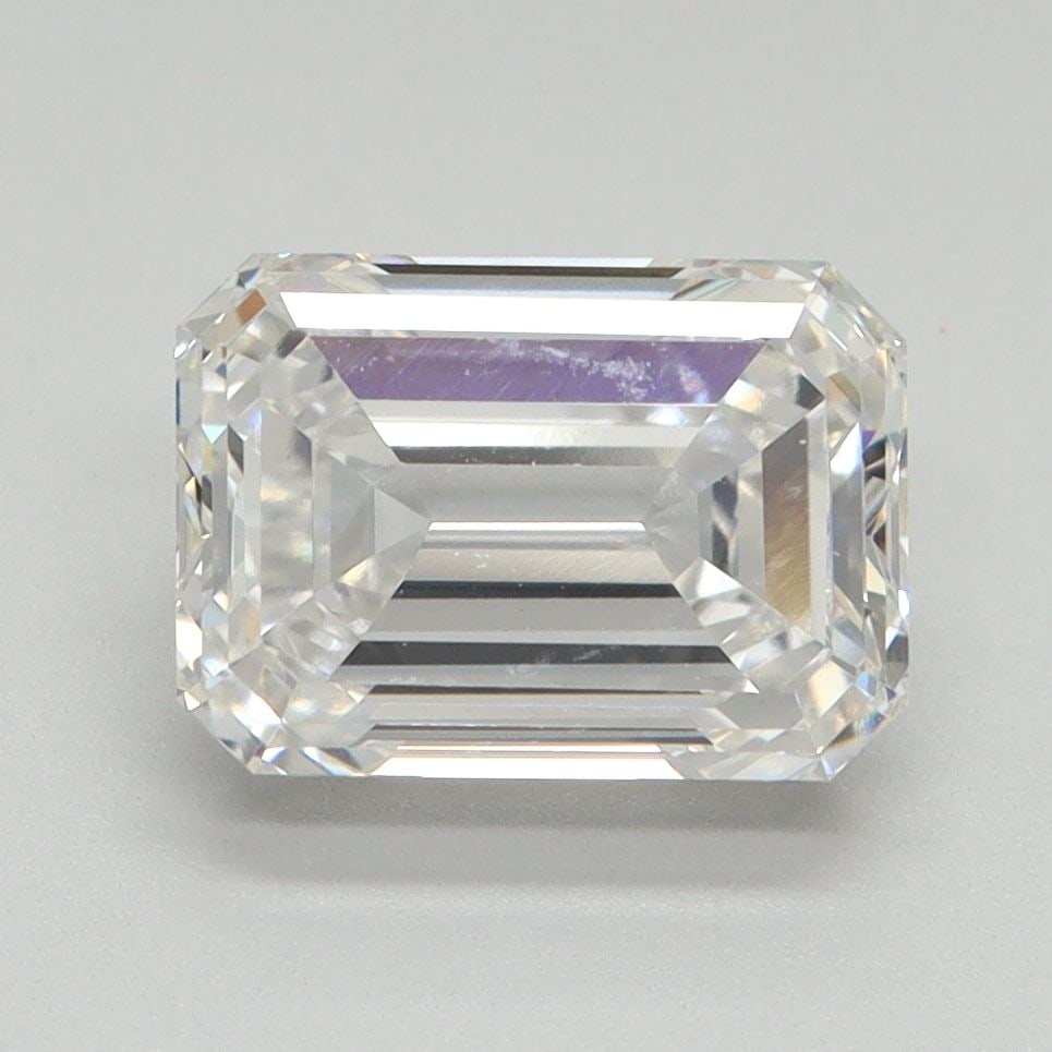 Loose Diamond - EMERALD 2.54ct E VS1: Loose Diamond - EMERALD 2.54ct E VS1 Source: This is a real non-mined Diamond that has been grown in a lab Shape: EMERALD Carats: 2.54 Color: E Clarity: VS1 Certification: NONE Video: