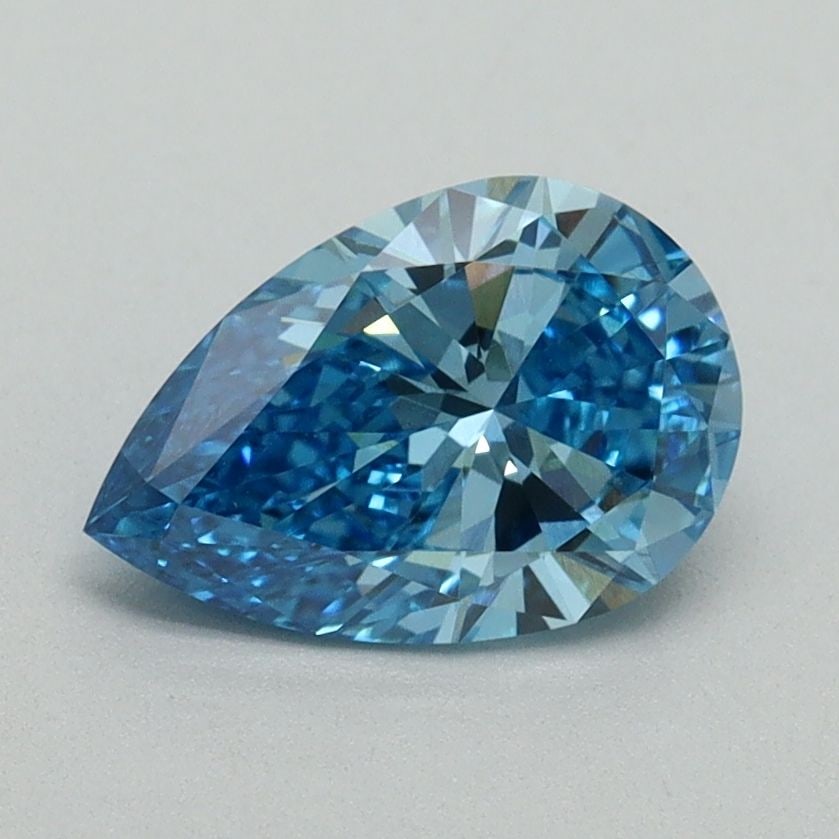Loose Diamond - PEAR 1.14ct Fancy Vivid Blue VS1: Loose Diamond - PEAR 1.14ct Fancy Vivid Blue VS1 Source: This is a real non-mined Diamond that has been grown in a lab Shape: PEAR Carats: 1.14 Color: Fancy Vivid Blue Certification: IGI Video: