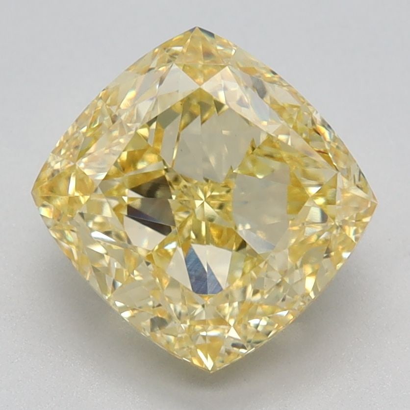 Loose Diamond - CUSHION MODIFIED 2.55ct Fancy Intense Yellow VS1: Loose Diamond - CUSHION MODIFIED 2.55ct Fancy Intense Yellow VS1 Source: This is a real non-mined Diamond that has been grown in a lab Shape: CUSHION MODIFIED Carats: 2.55 Color: Fancy Intense Yellow