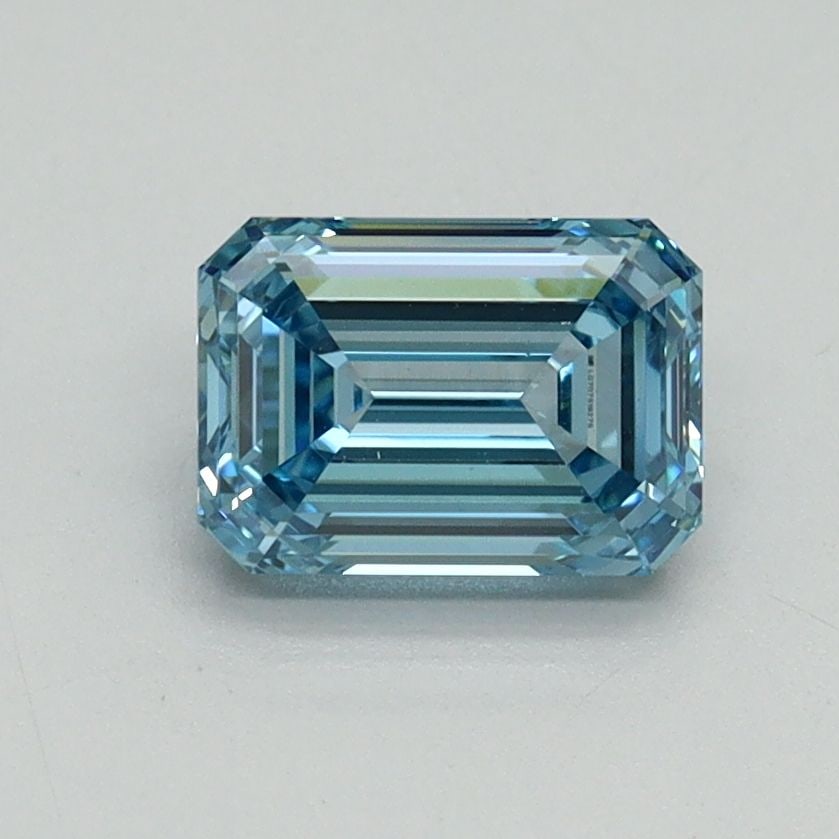 Loose Diamond - EMERALD 1.06ct Fancy Vivid Blue VVS2: Loose Diamond - EMERALD 1.06ct Fancy Vivid Blue VVS2 Source: This is a real non-mined Diamond that has been grown in a lab Shape: EMERALD Carats: 1.06 Color: Fancy Vivid Blue Certification: IGI Video: