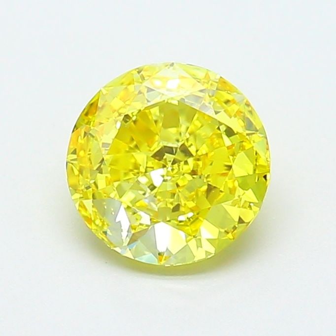 Loose Diamond - ROUND 1.55ct Fancy Vivid Yellow IF: Loose Diamond - ROUND 1.55ct Fancy Vivid Yellow IF Source: This is a real non-mined Diamond that has been grown in a lab Shape: ROUND Carats: 1.55 Color: Fancy Vivid Yellow Certification: IGI Video: