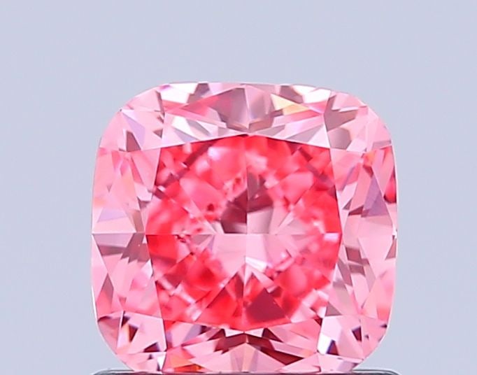 Loose Diamond - CUSHION MODIFIED 1.05ct Fancy Vivid Pink VVS2: Loose Diamond - CUSHION MODIFIED 1.05ct Fancy Vivid Pink VVS2 Source: This is a real non-mined Diamond that has been grown in a lab Shape: CUSHION MODIFIED Carats: 1.05 Color: Fancy Vivid Pink Certifi