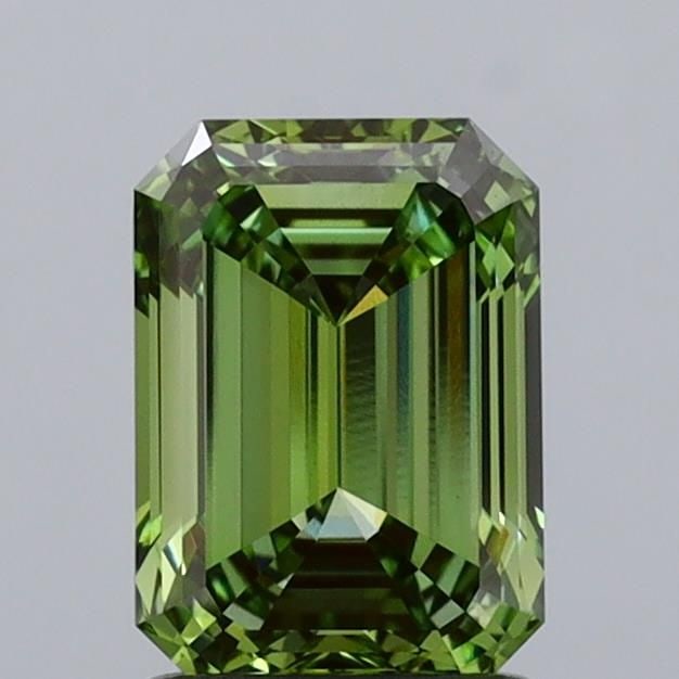 Loose Diamond - EMERALD 1.58ct Fancy Intense Green VS1: Loose Diamond - EMERALD 1.58ct Fancy Intense Green VS1 Source: This is a real non-mined Diamond that has been grown in a lab Shape: EMERALD Carats: 1.58 Color: Fancy Intense Green Certification: IGI V