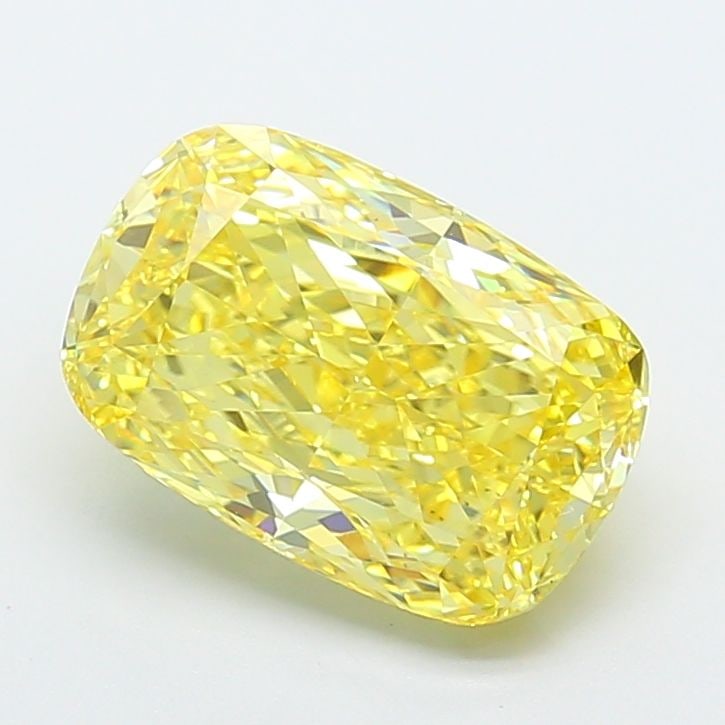 Loose Diamond - CUSHION MODIFIED 4.52ct Fancy Vivid Yellow VS2: Loose Diamond - CUSHION MODIFIED 4.52ct Fancy Vivid Yellow VS2 Source: This is a real non-mined Diamond that has been grown in a lab Shape: CUSHION MODIFIED Carats: 4.52 Color: Fancy Vivid Yellow Cert