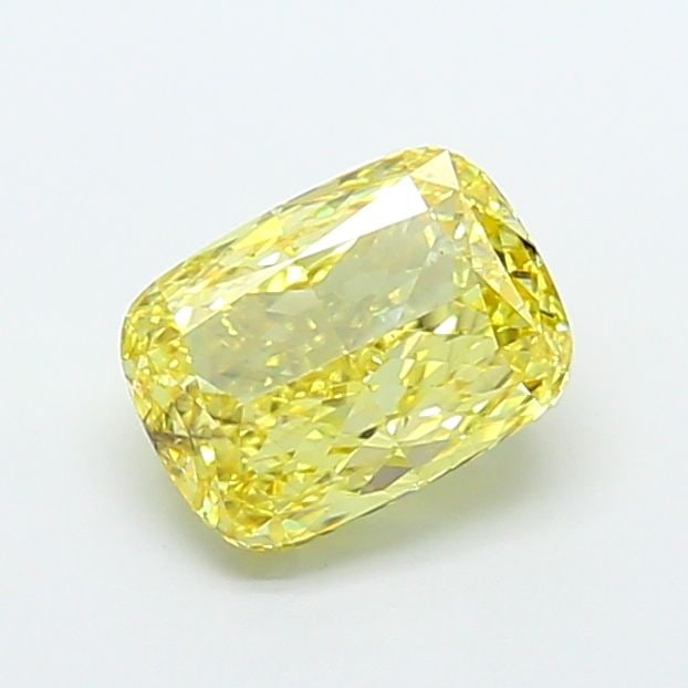 Loose Diamond - CUSHION MODIFIED 3.03ct Fancy Intense Yellow SI1: Loose Diamond - CUSHION MODIFIED 3.03ct Fancy Intense Yellow SI1 Source: This is a real non-mined Diamond that has been grown in a lab Shape: CUSHION MODIFIED Carats: 3.03 Color: Fancy Intense Yellow